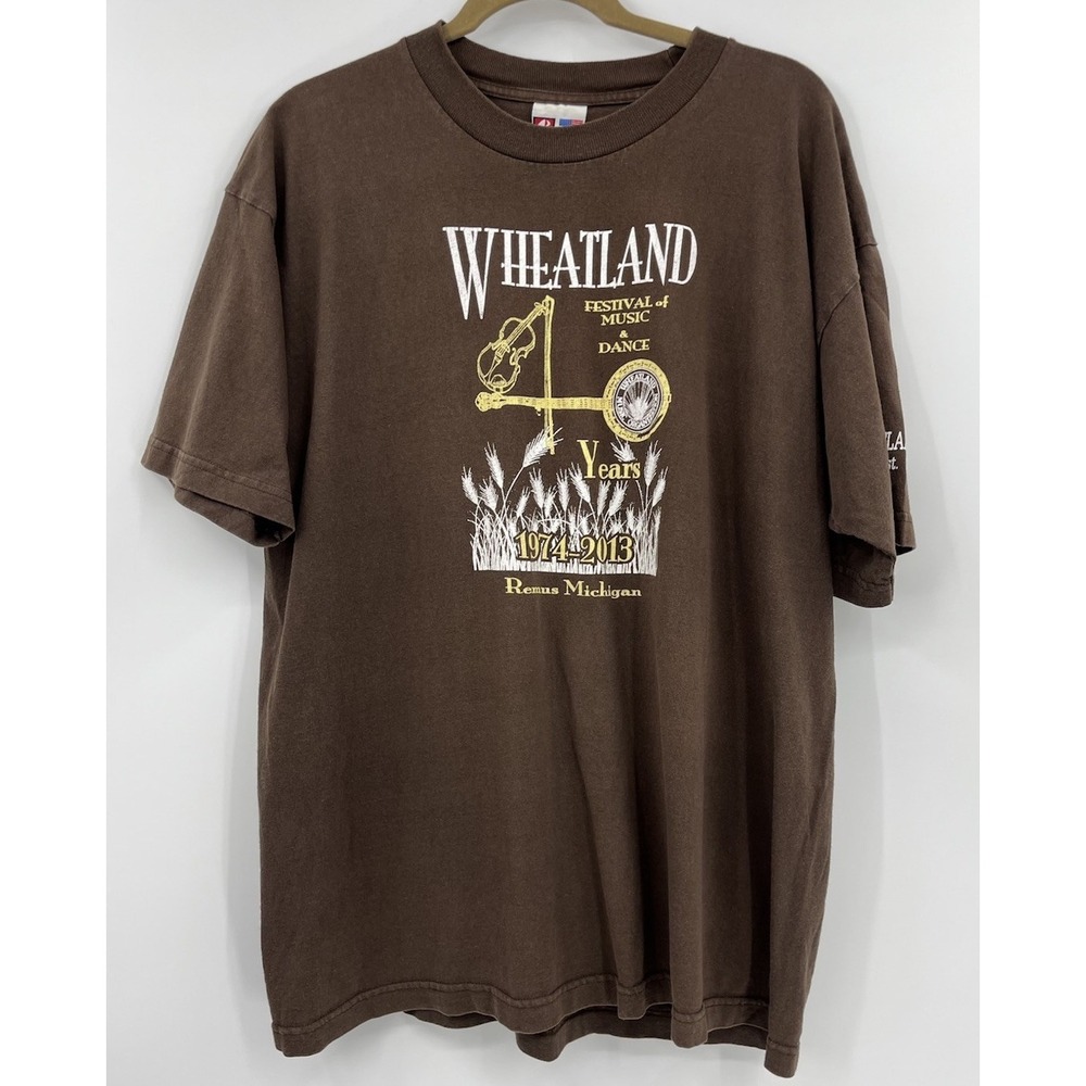 Wheatland Music Festival Size XL T-Shirt Made in USA 2013 Remus, Michigan